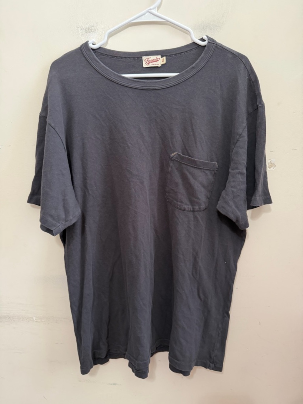 Freenote Cloth Pocket T-Shirt Men’s Size X-Large Charcoal Gray